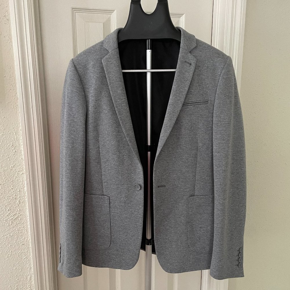 ASOS DESIGN super skinny blazer in gray jersey